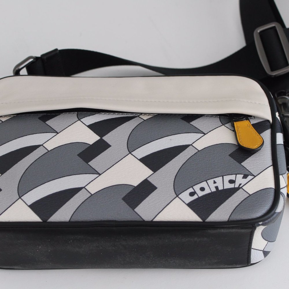 NWT Coach 1976 Graham deco bridge print leather crossbody bag COLORBLOCK purse - Picture 4 of 15